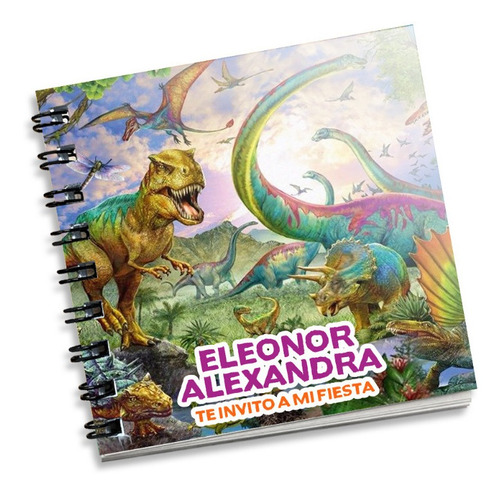 5 Pzs. Invitación O Recuerdo Libreta Mini Dinosaurios 1