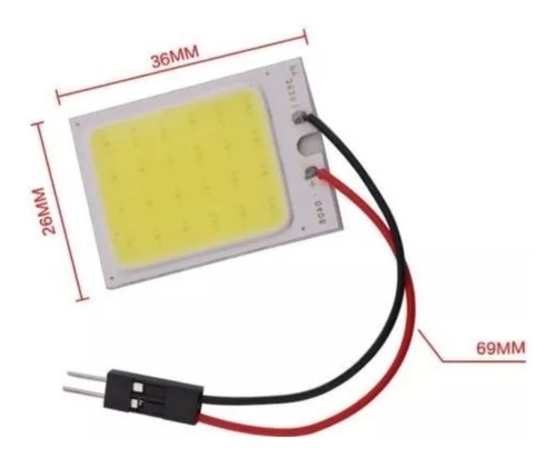 Luz Led Interior Auto Paneles 12v 3w 24cob 6500k Camioneta