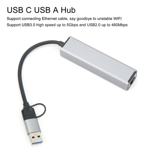 Estación De Acoplamiento Usb C Hub A, Baja Latencia De Red 3