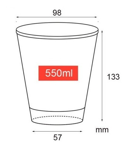 Imagem 2 de 12 de 50 Copo Bolha Tampa Bolha Sem Furo 550 Ml Resistente (19 0z)