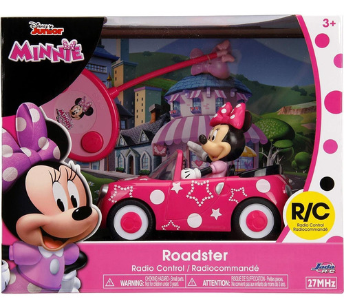 Coche Rc Minnie Mouse Jada Toys 19cm Rosa Para Niños