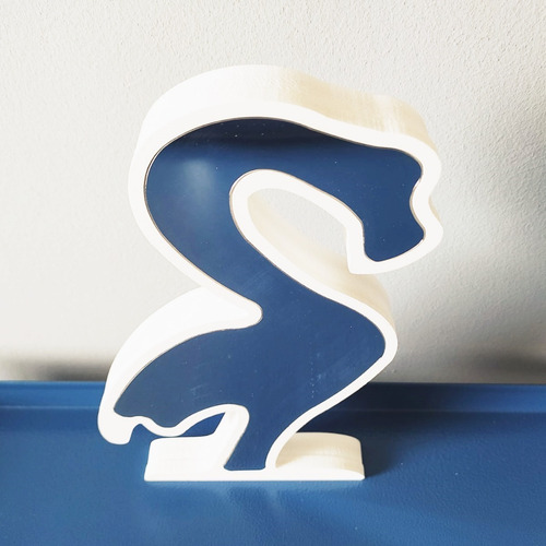 Luminária Abajur Led Flamingo Espelhado Infinito 3d