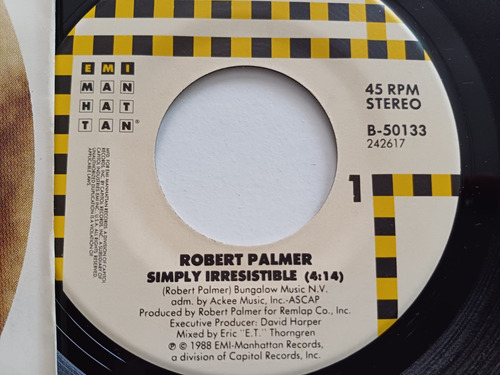 Robert Palmer-simply Irresistible-disco Sencillo Importado (Usado)
