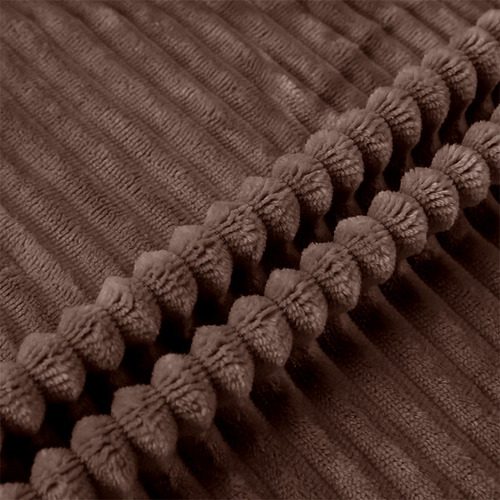 Alfombra De Felpa A Rayas Para Salón/dormitorio 200x140cm 2 M 1.4 M Franela Café