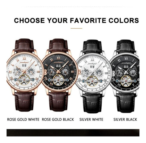 Relojes Mecánicos Poedagar Calendar Tourbillon