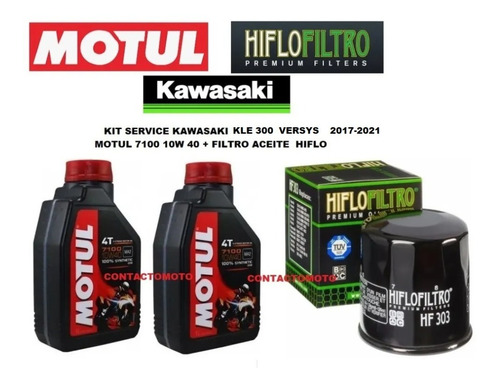 Kit Service Kawasaki Versys300  17/21 Filtro+aceite 7100 Mot