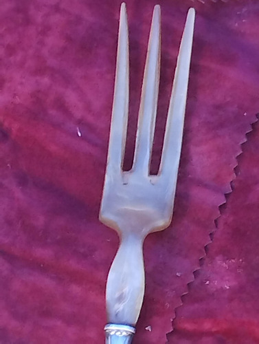 Tridente De Asta Y Metal Plateado Inglés 33 Cm (Usado)