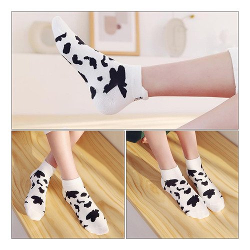 2 Pares De Calcetines Cortos De Algodón De Corte Bajo Con Fo