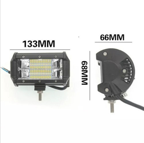 Faro Barra 24 Leds 72w Luz Lineal Doble Color Auto Moto 1pza