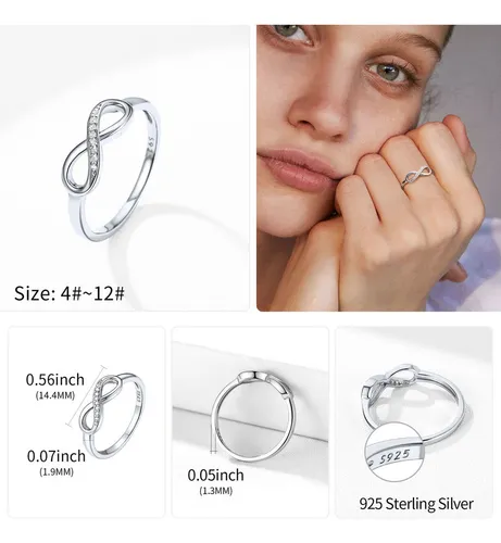 Anillos de compromiso simbolo infinito best sale