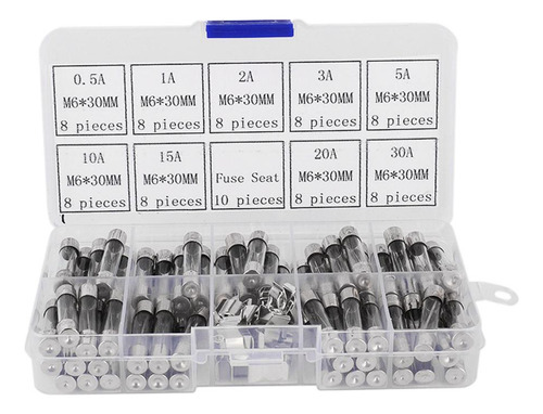 Fusibles De Tubo De Vidrio De 6 X 30 Mm, 72 Unidades, Varios