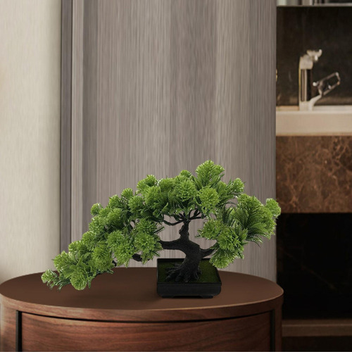 . Bonsai Artificial Pequeno, Árvore De Exibição De Mesa Em
