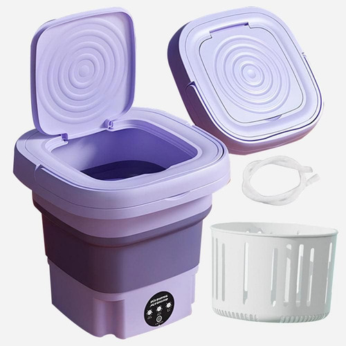 Mini Lavadora Portátil Cubeta Con Secadora Y Drenaje