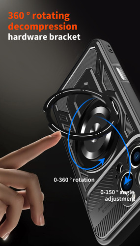 Funda Para Teléfono De La Serie Xiaomi, Funda Con Soporte De Anillo Giratorio Y Funda Anticaída Compatible Con Carga Inalámbrica