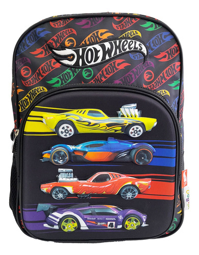 Mochila Escolar 14 Pulgadas, Espalda Hot Wheels - 13011