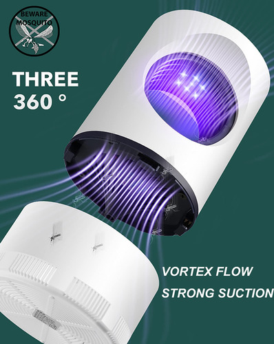 Lámpara Para Matar Mosquitos Trampas Eléctricas De Interior Para Mosquitos, Trampa De Control De Insectos Pequeña Con Luz Nocturna Led Para Casa, Oficina Al Aire Libre