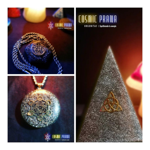 3 Orgonitas Dije Tetragramaton Y Metatron + Triqueta Celta