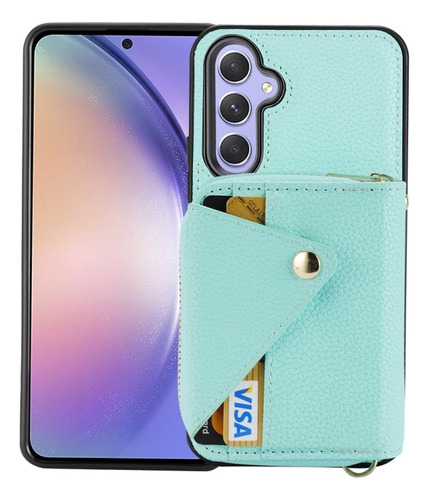 Funda De Móvil Con Cremallera Y Correa Cruzada Para Samsung