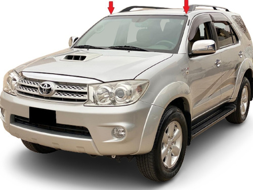 Toyota Hilux Sw4 Molduras Techo Baguetas Negras Adhesivas X2