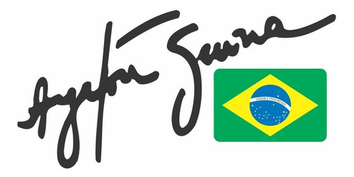 Adesivo Bandeira Brasil Assinatura Ayrton Senna Frete Gratis