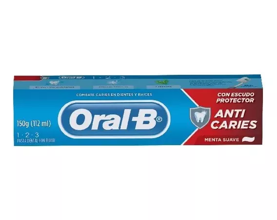 Pasta Dental Oral B 123 Anticaries Menta Suave 150gr