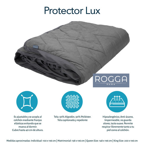 Sabanas Queen Size+ Almohada+ Protector Royal Touch Lux Twin