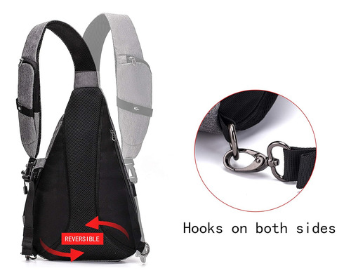 Mochila Bandolera Impermeable Turnway Con Puerto Usb Gris