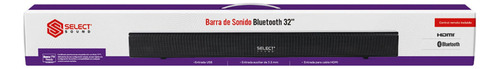 Barra De Sonido Bocina Bluetooth 32 Compatible Con Roku 25w Rms Usb Control Remoto Bt3280-rk Color Negro