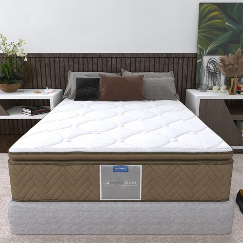 Colchón Restonic Matrimonial Con Resortes + 4 Almohadas Std