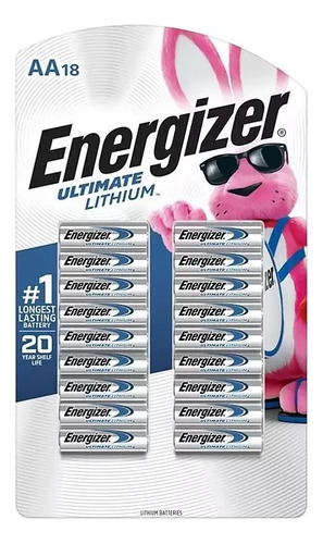 Baterias Energizer Ultimate Lithium Medida Aa, 18 Pcs [k407]