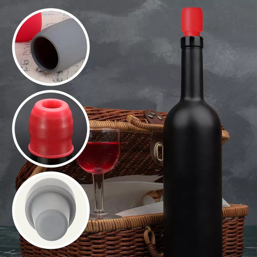 W Tapón Reutilizable Para Botellas De Vino, 4 Unidades