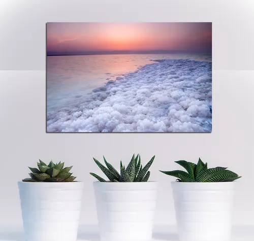 comprar Cuadro 50x75cm Mar Muerto Paisaje Cielo Agua Sol Atardecer