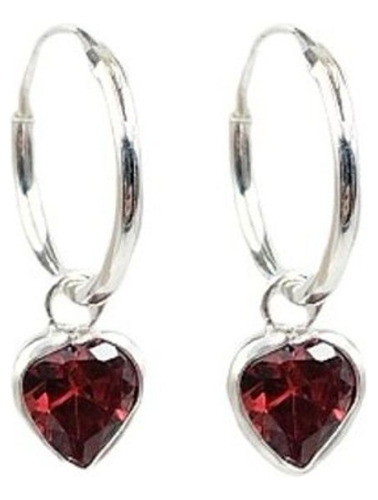 Aro Argolla Plata 925 Corazón Cubic 12 Mm Mira Que Lindos!