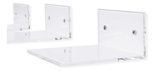 2 Piezas De Baño Pequeño 10cm Claro Flotante Repisa De La