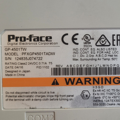 Ihm Pro Face Pfxgp451tadw (Usado)