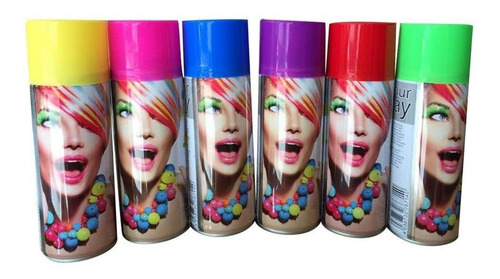 Imagen 1 de 2 de Tinta Para Pelo Cotillon 80g 6 Colores