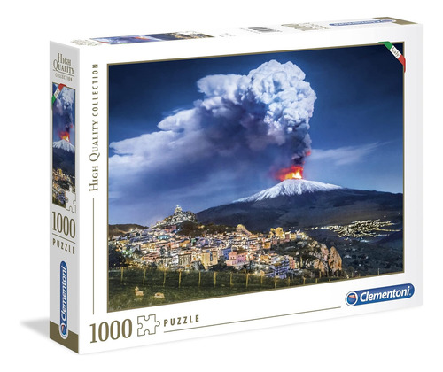 Rompecabeza Puzzle Volcan Etna X 1000 Piezas Clementoni Full