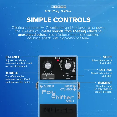 Guitar Effect Pedal Boss Xs-1 Poly Shifter Pitch | MercadoLivre