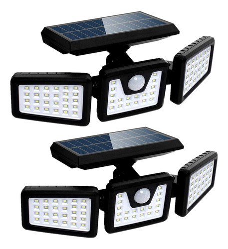 Lámpara Solar 74 Led Exterior Ajustable Sensor Movimiento