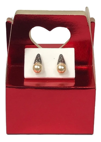 Brincos Lady Di Com Marcassita Prata 925 Cx Presente