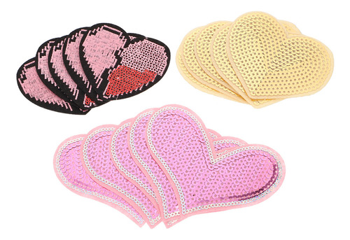 Adhesivo Love Back De Tela Con Forma De Corazón, 15 Unidades