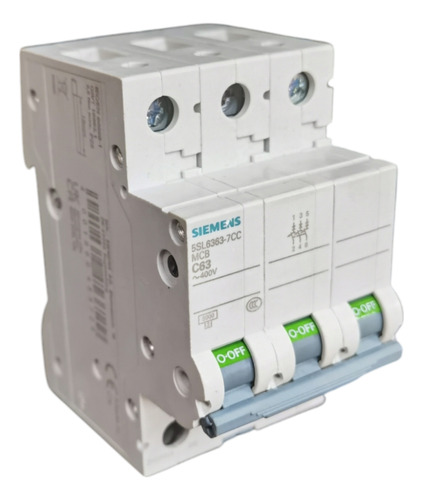 Pastilla/interruptor Termico Siemens 63a Curva C 6ka