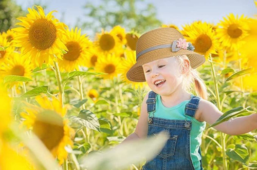 Juego De 2 Piezas De Sombrero Para El Sol Para Niñas Con Bol