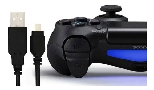 Imagen 3 de 7 de Cable Carga Usb Con Filtro Joystick Ps4 Playstation Playking