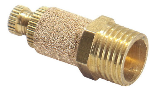 Kit 2 Silenciador Bronze Sinterizado Regulagem De Fluxo 1/4