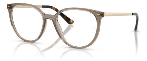 Armação Óculos De Grau Ray-ban Rx7246l 8329 53 Cor Caramelo Translúcido/ouro