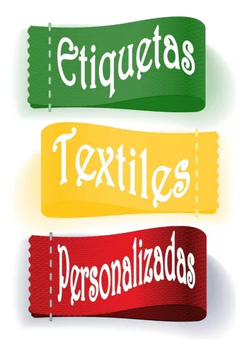 100 Etiquetas Personalizadas Para Ropa De 2.50 X 5 Cms