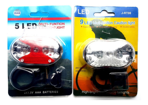 Juego De Luces De Seguridad Blanca 9led Y Rojo5 Led-601-bici