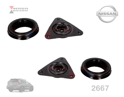 Kit 2 Bases Amortigudor Delanteras Nissan Xtrail 15-19 