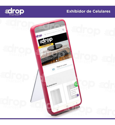 Imagen 2 de 10 de Exhibidor De Celular Acrílico Apoya Soporte Escritorio X1u.